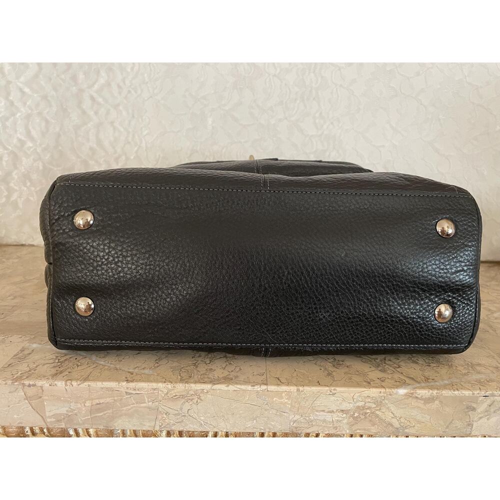 Coach penelope F19264 BLACK pebble Leather large Satchel BAG PURSE shoulder bag - Picture 6 of 10